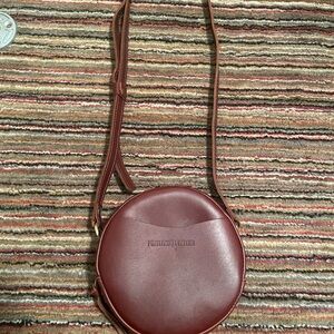 Portland Leather Circular Burgundy Crossbody